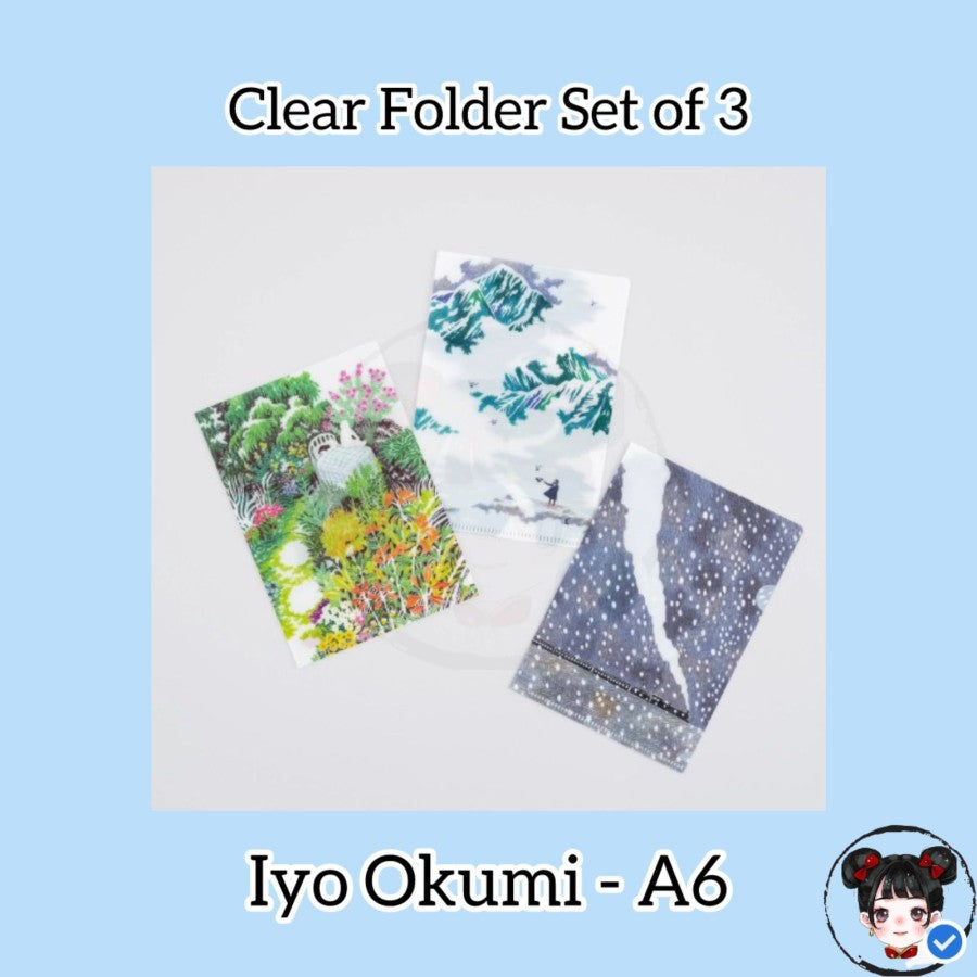 Hobonichi 2025 Iyo Okumi Clear Folder Set of 3 for A6 Size