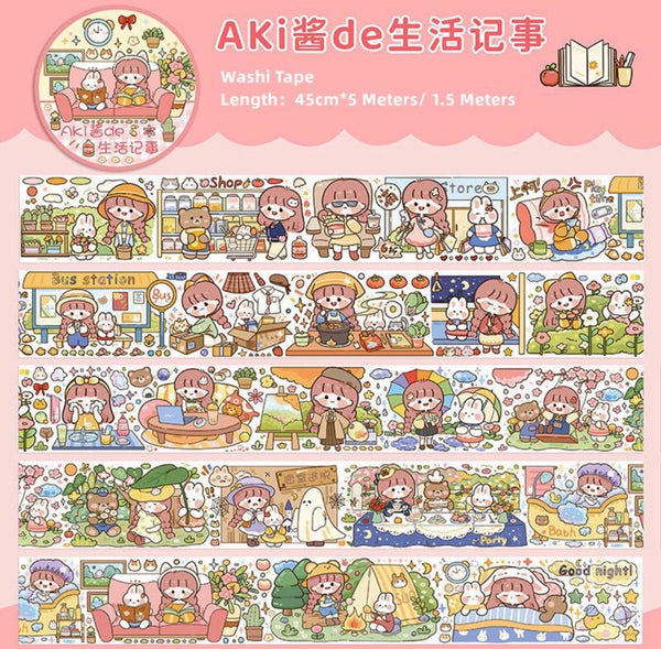 Aki Mini Washi Book Stickers/Journal Stickers/Journal Accessories