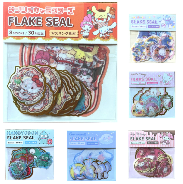 Sanrio Flake Seal Seal 10 Design 30 Pieces