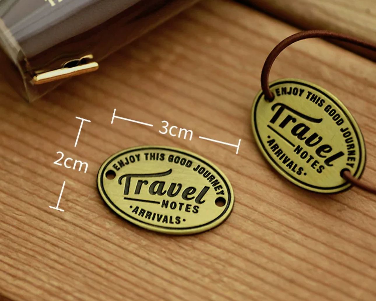 Travel Notes Brass Charm Enjoy This Good Journey