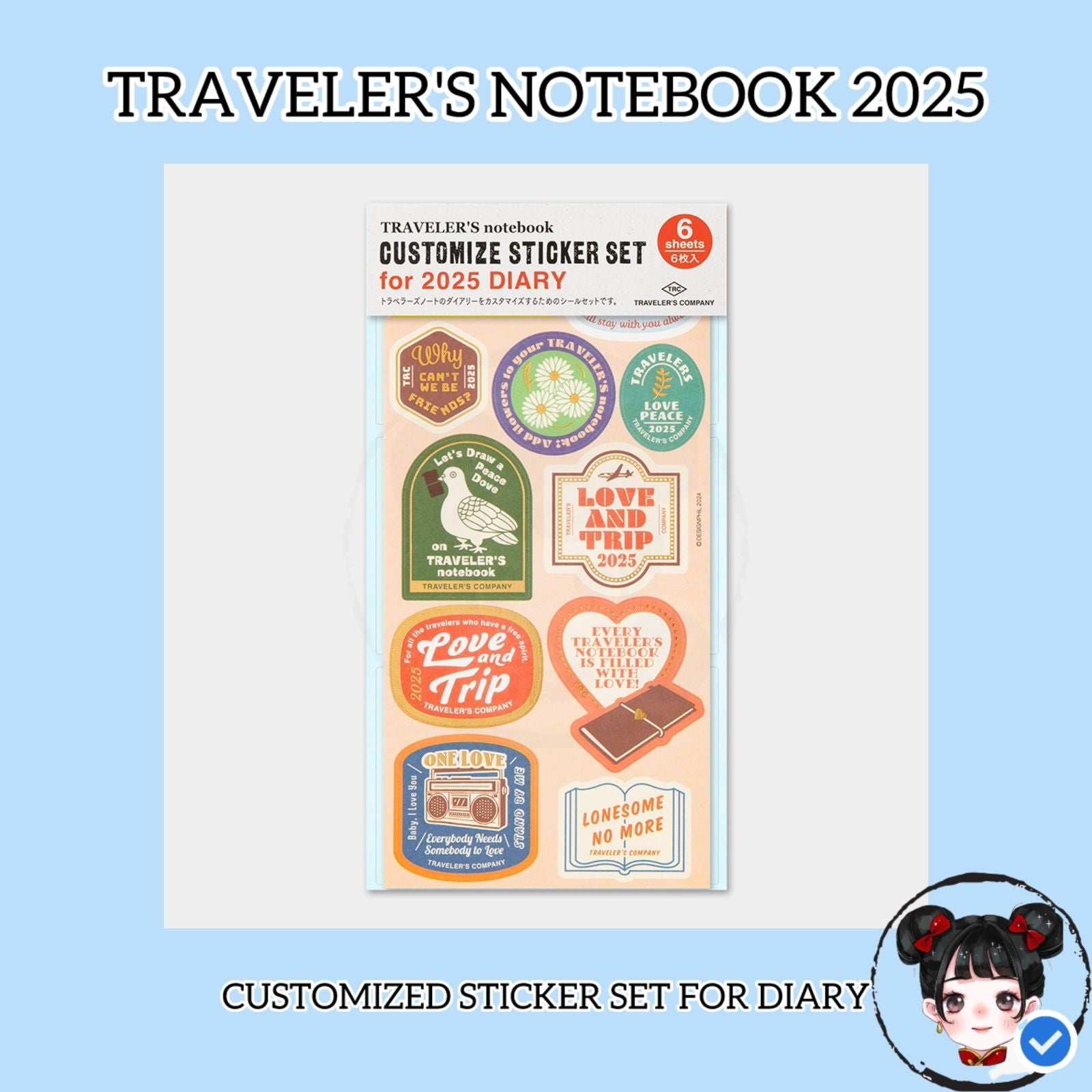 Travelers Notebook 2025 Customized Stickers for Diary