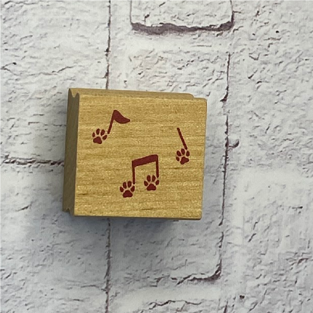 Kodomo No Kao Rubber Stamp - Music Paw