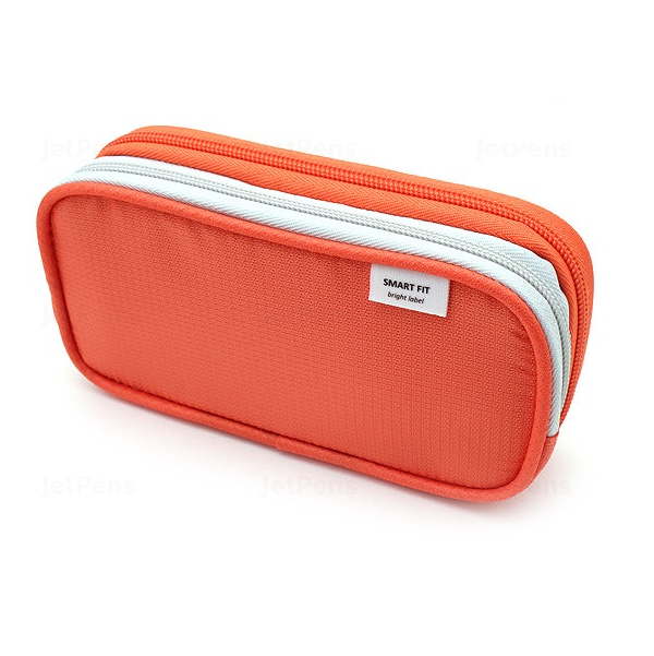 Lihit Labs Smart Fit Bright Double Pencil Case - Black