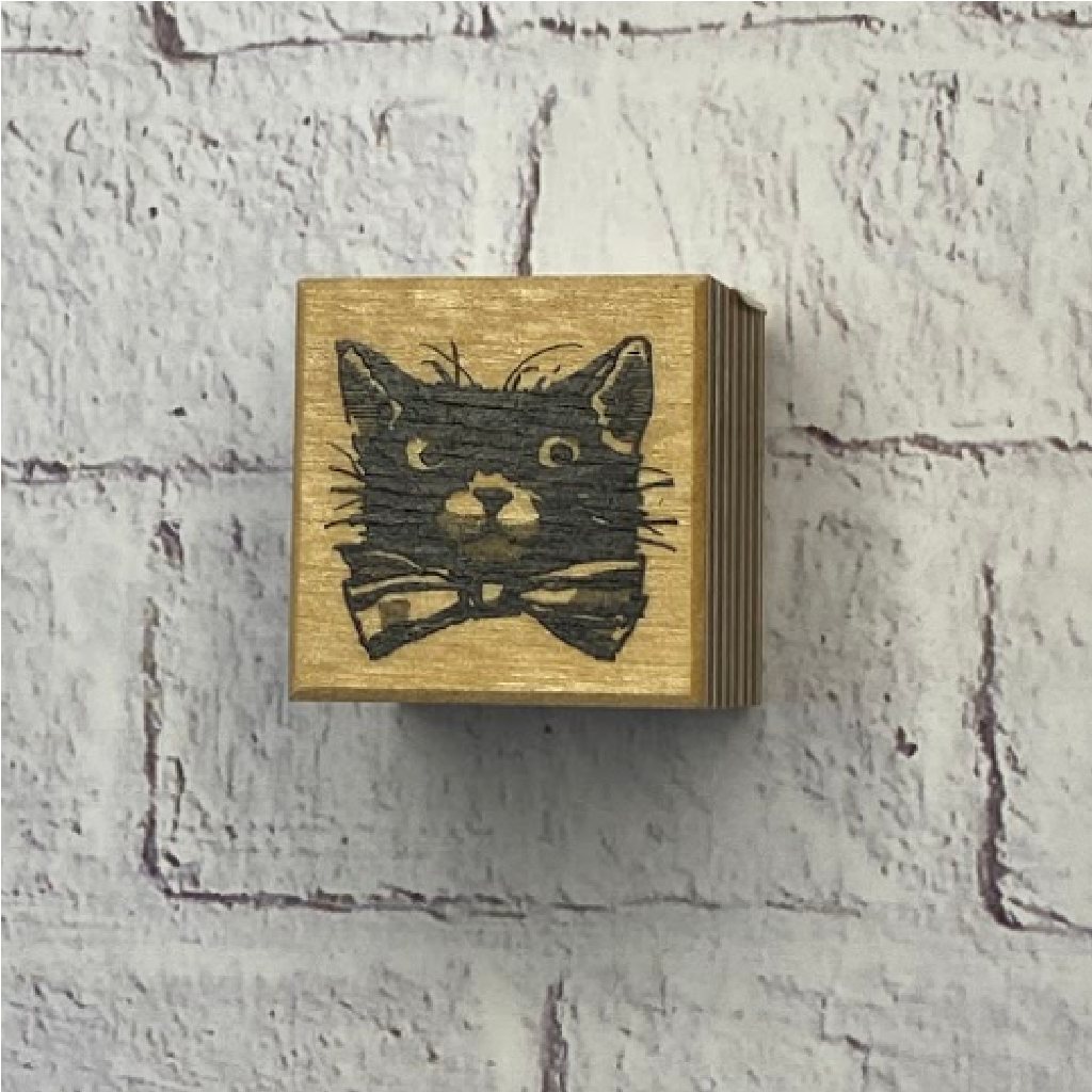 Kodomo No Kao Rubber Stamp - Black Cat