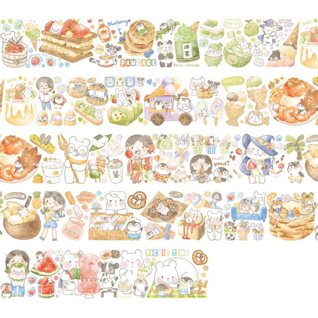 Lulu Penguin 140cm Picnic Time Washi Sampler