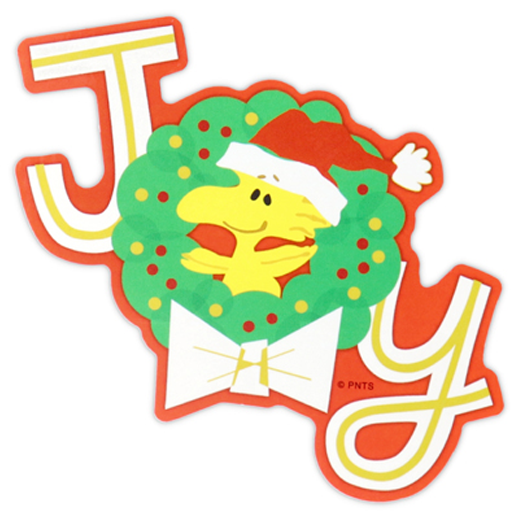 Hallmark Peanuts Snoopy Christmas Sticker (Woodstock Wreath) - tokopie