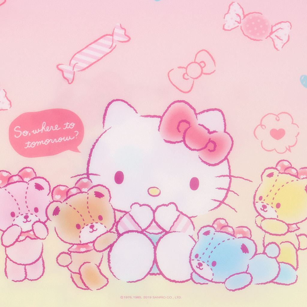 Sanrio Hello Kitty Sequins A4 Spread Clear File - tokopie