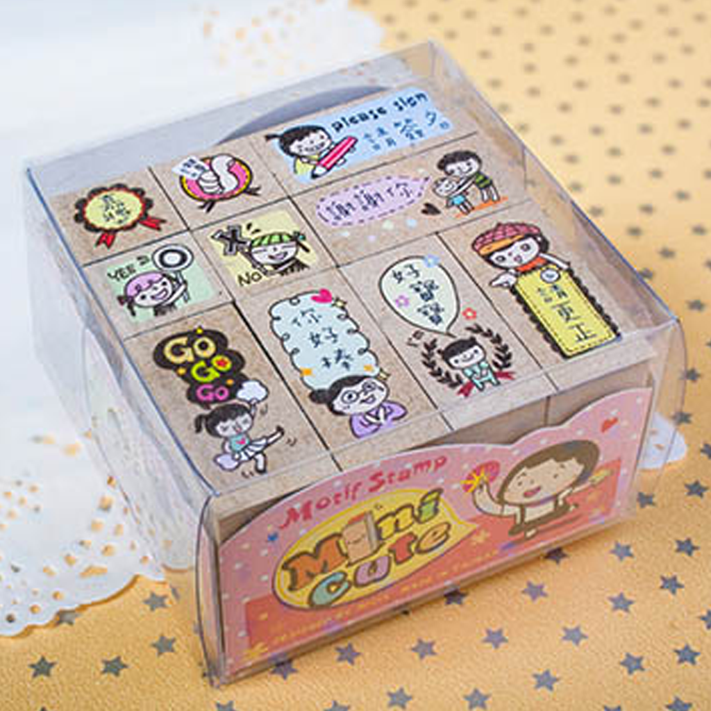 Cute Mini 12 Pieces Stamps