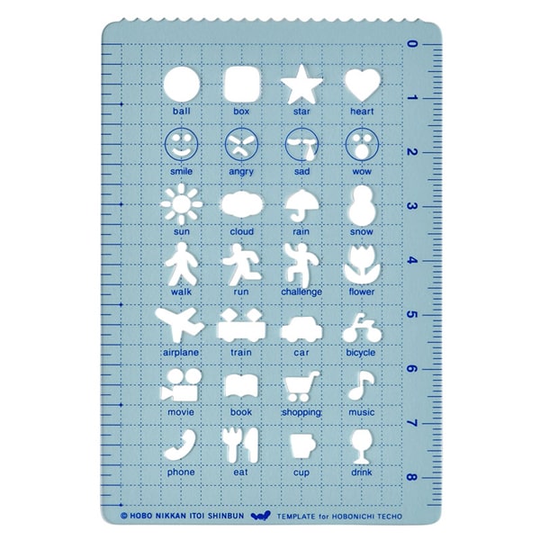 Hobonichi Techo Stencil Ruler 8.5cm