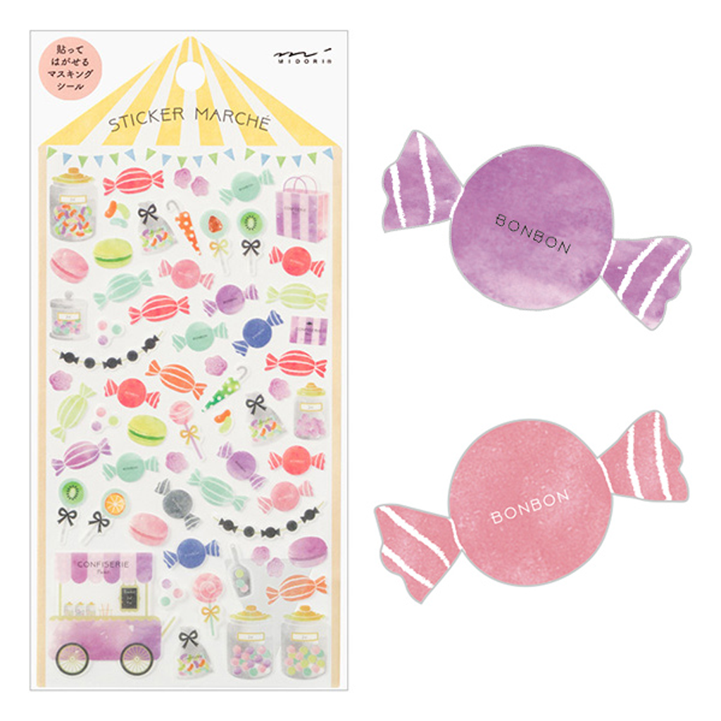 Midori Marche Masking Sticker Candy Pattern