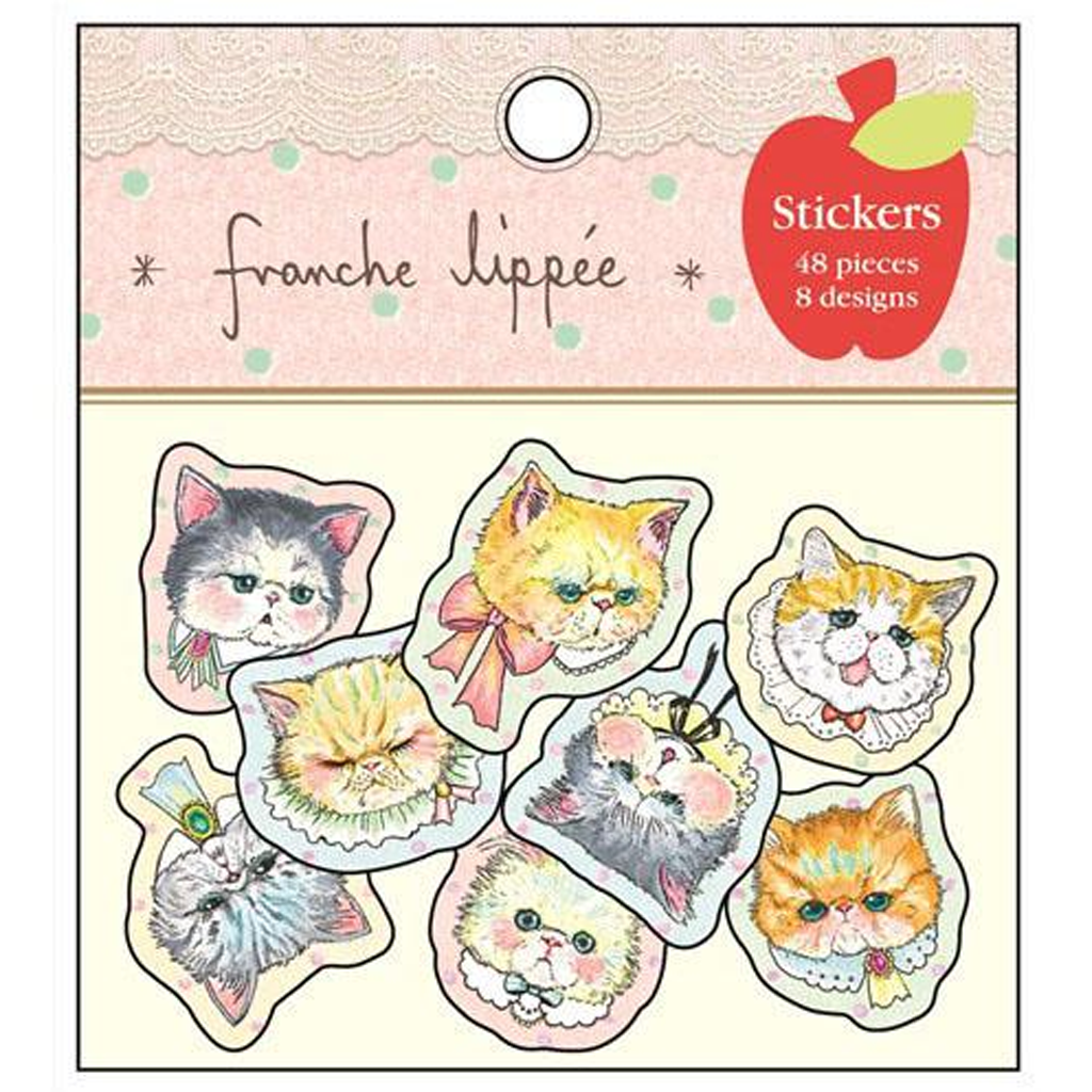 48 Cartoon Cat Kawaii Cat Stickers Journal Stickers, Cat Stickers