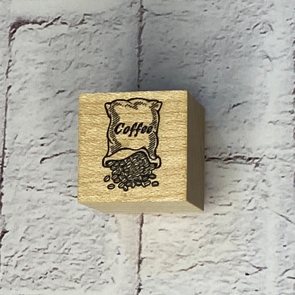 Japan Original Rubber Stamp - Coffee Bean