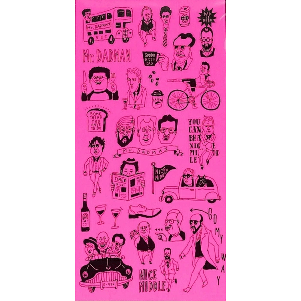 Mind Wave Sticker - Mr.Dadman Pink