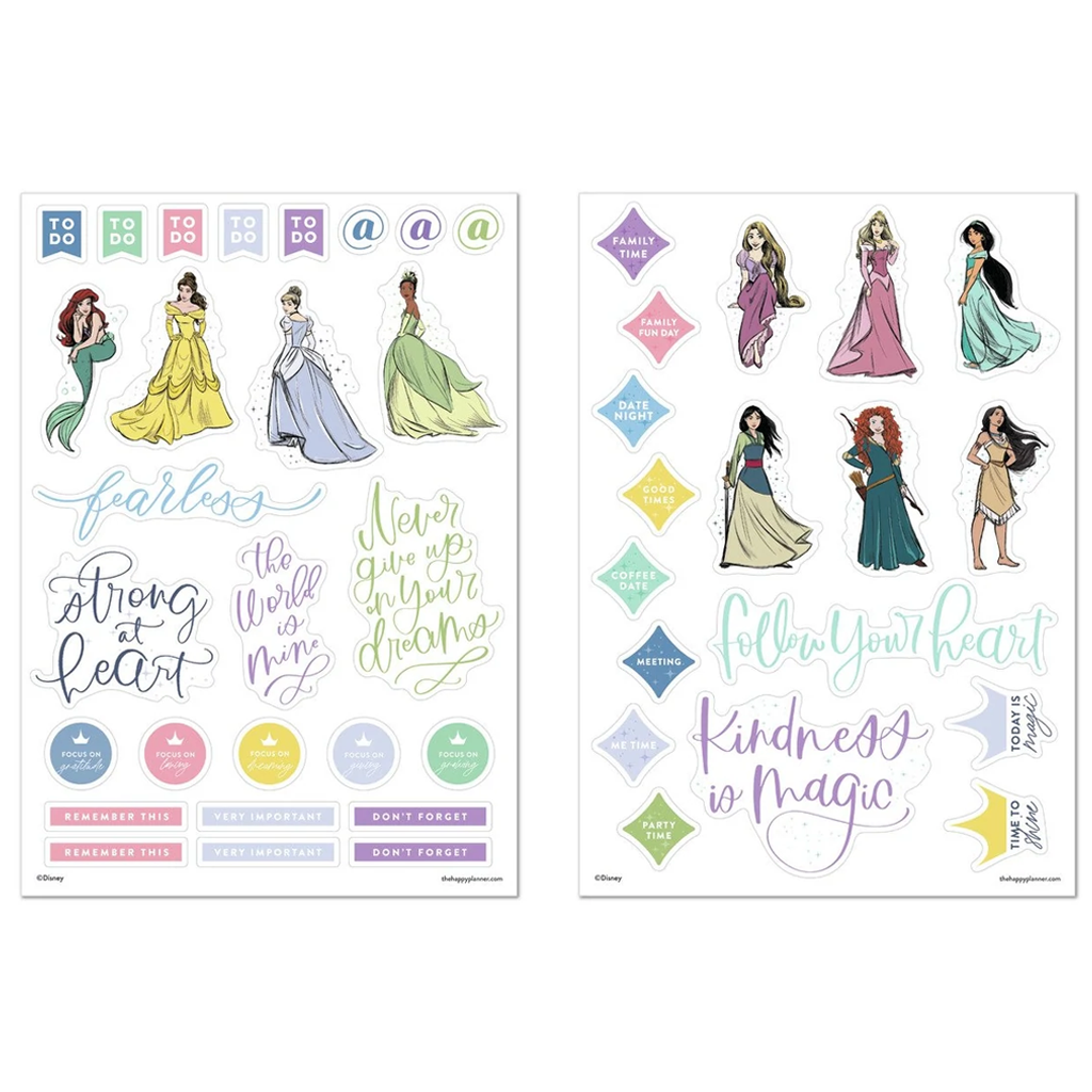 The Happy Planner Disney Princess Value Pack Stickers - Strong At Hear -  tokopie