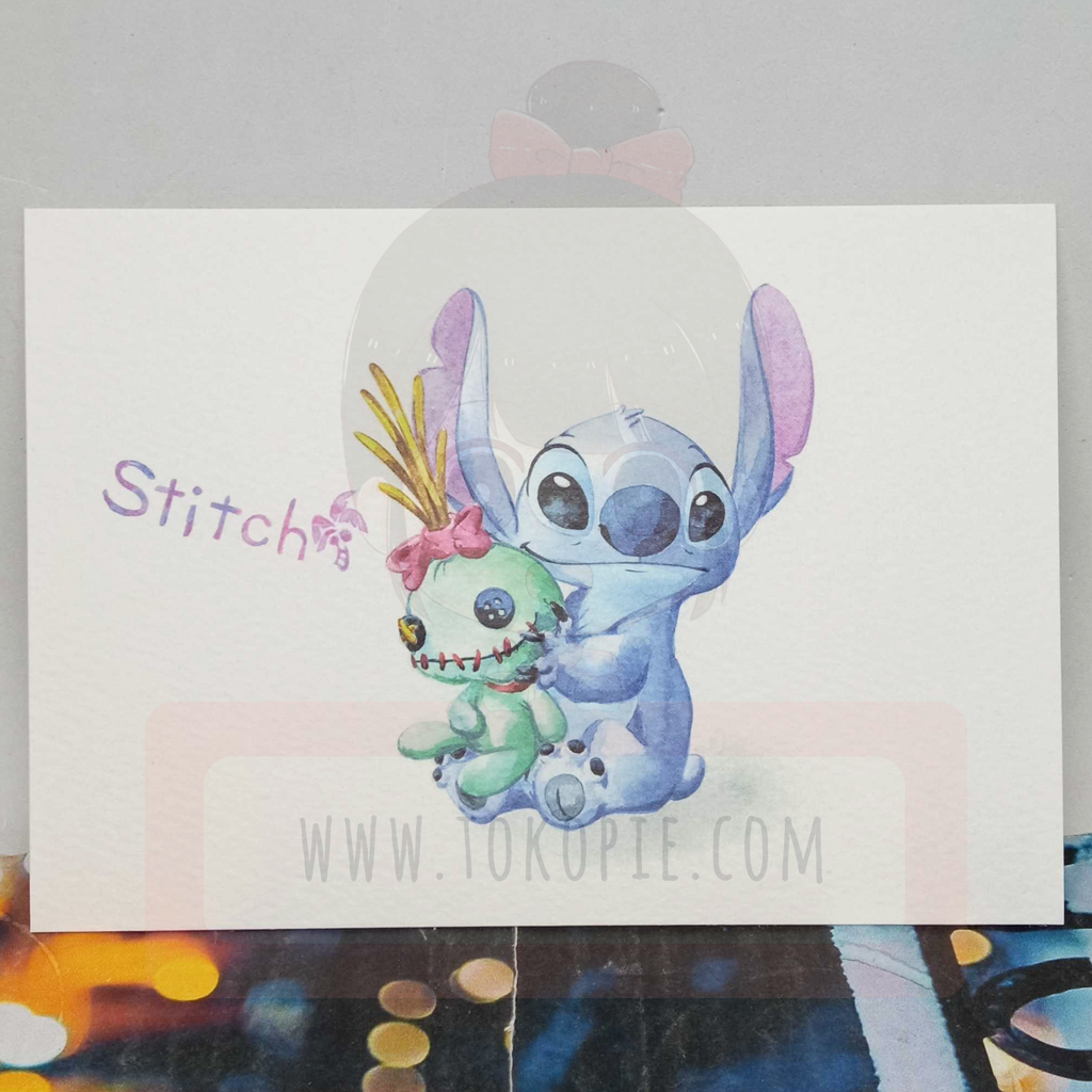 Disney Stitch Postcard - tokopie