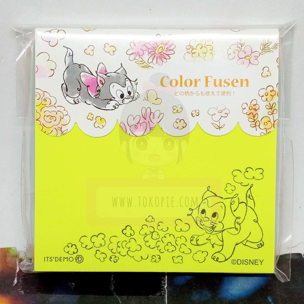 Disney Its' Demo Figaro Cat Color Fusen Sticky Note - tokopie