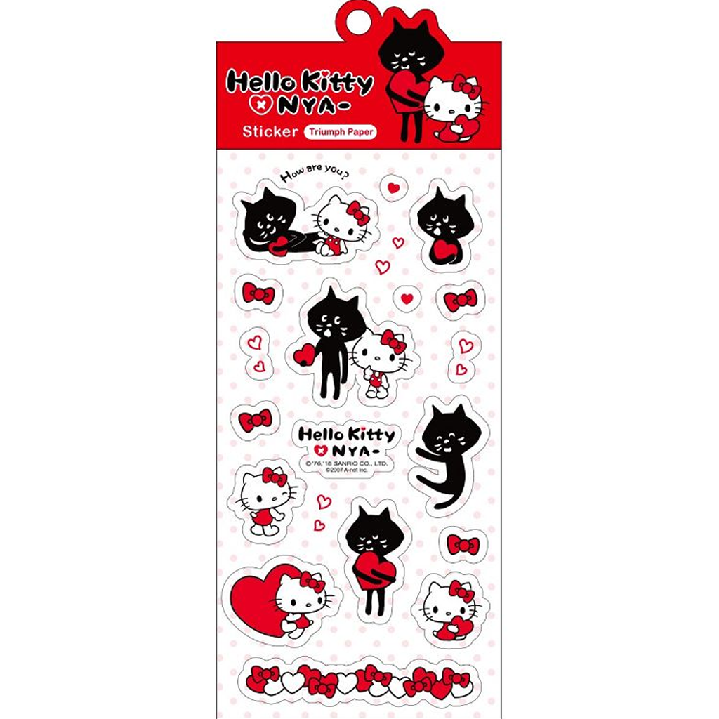 Sanrio Character Red Hello Kitty Sticker - tokopie