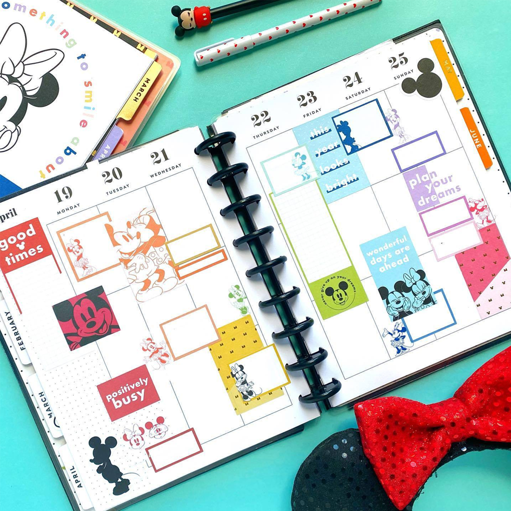 Disney Value Pack Stickers | Large Mickey Mouse and Minnie Mouse | Happy Planner