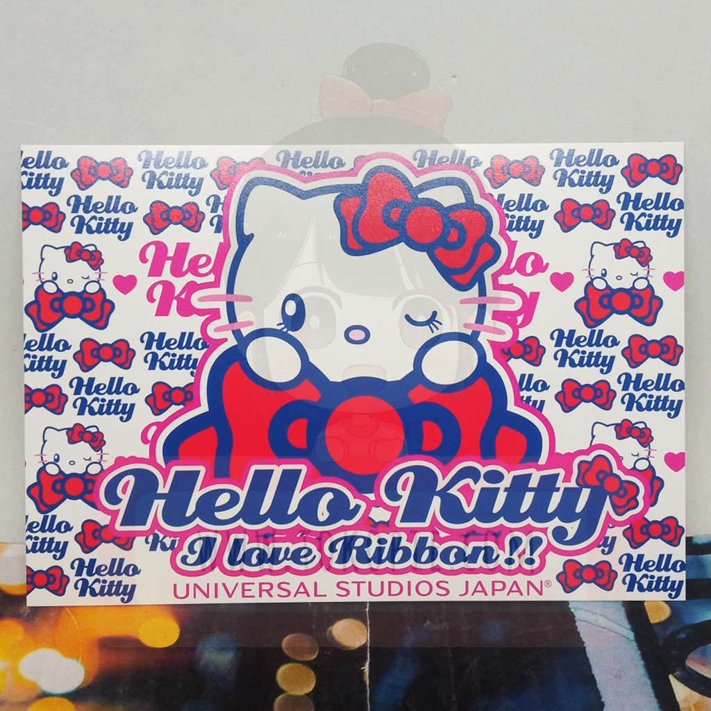 Sanrio Hello Kitty I Love Ribbon Postcard - tokopie