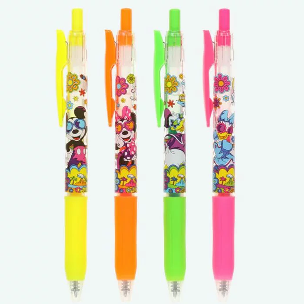 Tokyo Disney Resort Sarasa Clip Pen Set 4 Disney Characters - tokopie