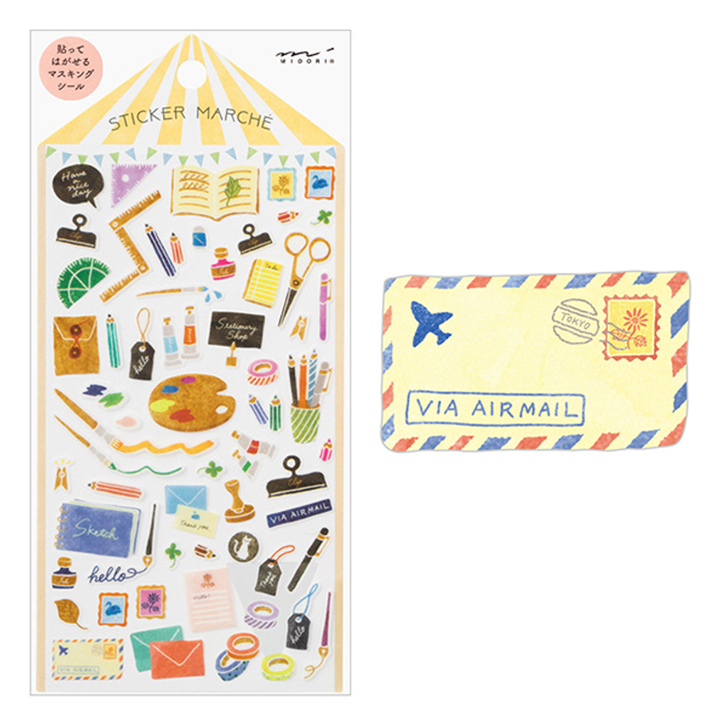 Midori Marche Masking Sticker Stationery Pattern